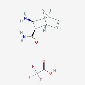 rel-(1R,2R,3S,4S)-3-aminobicyclo[2.2.1]hept-5-ene-2-carboxamide;2,2,2-trifluoroacetic acid