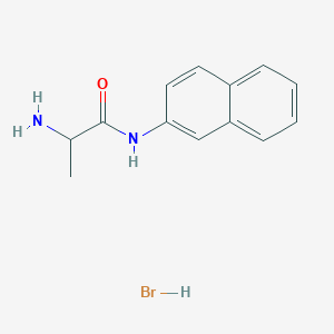 molecular formula C13H15BrN2O B12281105 2-amino-N-naphthalen-2-ylpropanamide;hydrobromide 