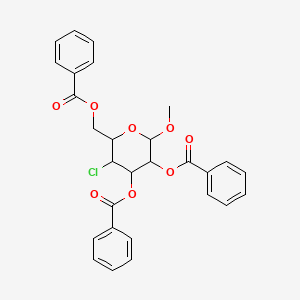 Methyl 2,3,6-tri-O-benzoyl-4-deoxy-4-chloro-alpha-D-glucopyranoside