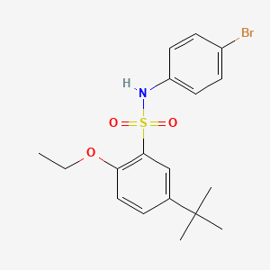 molecular formula C18H22BrNO3S B12281170 N-(4-bromophenyl)-5-tert-butyl-2-ethoxybenzene-1-sulfonamide 