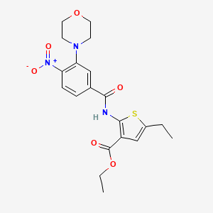 5-Ethyl-2-[[[3-(4-morpholinyl)-4-nitrophenyl]-oxomethyl]amino]-3-thiophenecarboxylic acid ethyl ester