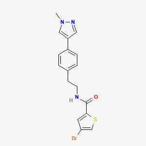 4-bromo-N-{2-[4-(1-methyl-1H-pyrazol-4-yl)phenyl]ethyl}thiophene-2-carboxamide