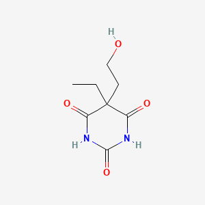 molecular formula C8H12N2O4 B12281233 Barbituric acid, 5-ethyl-5-(2-hydroxyethyl)- CAS No. 710-77-0