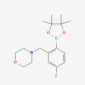 molecular formula C17H25BFNO3 B12281240 4-Fluoro-2-(morpholinomethyl)phenylboronic Acid Pinacol Ester 