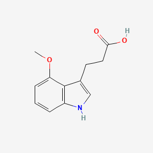 molecular formula C12H13NO3 B12281255 3-(4-Methoxy-3-indolyl)propanoic Acid 