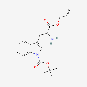 molecular formula C19H24N2O4 B12281277 (S)-1-Boc-3-(2-allyloxycarbonyl-2-amino-ethyl)-indole 