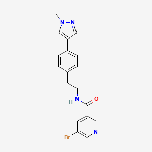 5-bromo-N-{2-[4-(1-methyl-1H-pyrazol-4-yl)phenyl]ethyl}pyridine-3-carboxamide