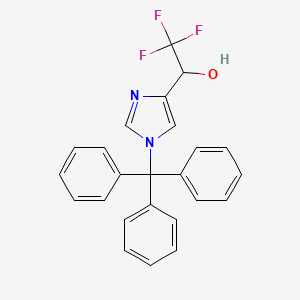 molecular formula C24H19F3N2O B12281304 alpha-(Trifluoromethyl)-1-trityl-1H-imidazole-4-methanol CAS No. 1346809-22-0