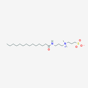 molecular formula C22H46N2O4S B1228131 3-[Dimethyl-[3-(tetradecanoylamino)propyl]azaniumyl]propane-1-sulfonate CAS No. 216667-08-2