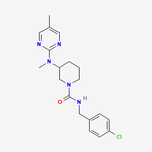 N-[(4-chlorophenyl)methyl]-3-[methyl(5-methylpyrimidin-2-yl)amino]piperidine-1-carboxamide