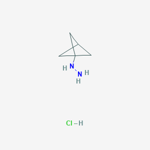 molecular formula C5H11ClN2 B12281321 {Bicyclo[1.1.1]pentan-1-yl}hydrazine hydrochloride 