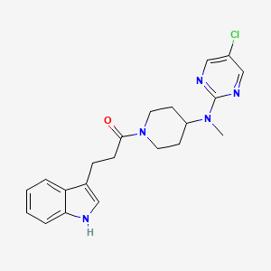 1-{4-[(5-chloropyrimidin-2-yl)(methyl)amino]piperidin-1-yl}-3-(1H-indol-3-yl)propan-1-one