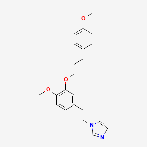 molecular formula C22H26N2O3 B1228137 1-[2-[4-Methoxy-3-[3-(4-methoxyphenyl)propoxy]phenyl]ethyl]imidazole 