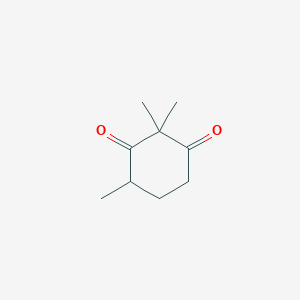 molecular formula C9H14O2 B12281382 2,2,4-Trimethylcyclohexane-1,3-dione 