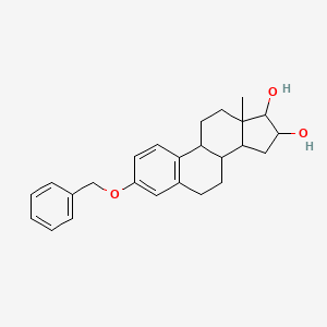 molecular formula C25H30O3 B12281395 (16alpha,17alpha)-3-(PhenylMethoxy)-estra-1,3,5(10)-triene-16,17-diol 