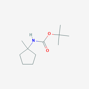 molecular formula C11H21NO2 B12281427 Carbamic acid, (1-methylcyclopentyl)-, 1,1-dimethylethyl ester (9CI) 