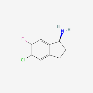 (1S)-5-chloro-6-fluoro-2,3-dihydro-1H-inden-1-amine