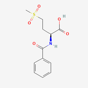 molecular formula C12H15NO5S B12281462 Butanoic acid, 2-(benzoylamino)-4-(methylsulfonyl)-, (S)-(9CI) 