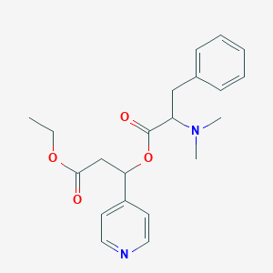 molecular formula C21H26N2O4 B12281512 (S)-3-Ethoxy-3-oxo-1-(4-pyridyl)propyl(S)-2-(Dimethylamino)-3-phenylpropanoate 