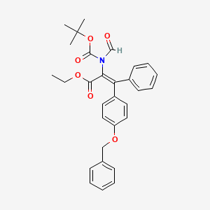 molecular formula C30H31NO6 B12281540 Ethyl2-(N-Boc-formamido)-3-[4-(benzyloxy)phenyl]-3-phenylacrylate 