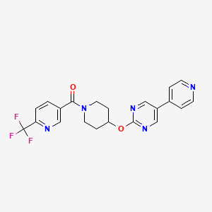 5-(Pyridin-4-yl)-2-({1-[6-(trifluoromethyl)pyridine-3-carbonyl]piperidin-4-yl}oxy)pyrimidine