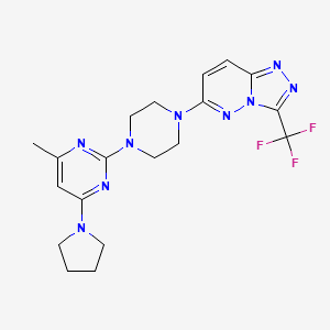 4-Methyl-6-(pyrrolidin-1-yl)-2-{4-[3-(trifluoromethyl)-[1,2,4]triazolo[4,3-b]pyridazin-6-yl]piperazin-1-yl}pyrimidine