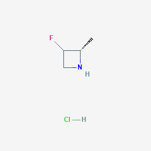 molecular formula C4H9ClFN B12281579 (2S)-3-fluoro-2-methylazetidine hydrochloride 