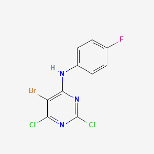 molecular formula C10H5BrCl2FN3 B12281581 5-Bromo-2,6-dichloro-N-(4-fluorophenyl)-4-pyrimidinamine 