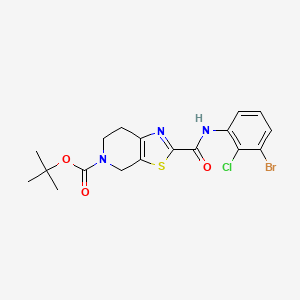 molecular formula C18H19BrClN3O3S B12281628 5-Boc-N-(3-bromo-2-chlorophenyl)-4,5,6,7-tetrahydrothiazolo[5,4-c]pyridine-2-carboxamide 