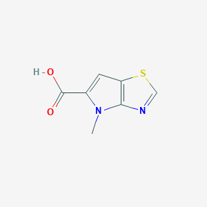 molecular formula C7H6N2O2S B12281639 4-Methylpyrrolo[2,3-d]thiazole-5-carboxylic acid 