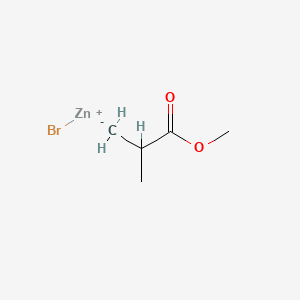 molecular formula C5H9BrO2Zn B12281682 (R)-(+)-3-Methoxy-2-methyl-3-oxopropylzinc bromide solution 