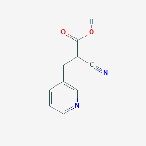 molecular formula C9H8N2O2 B12281718 2-Cyano-3-(3-pyridyl)propionic Acid 