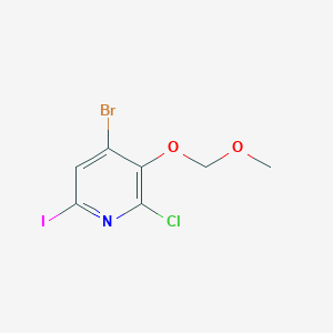 4-Bromo-2-chloro-6-iodo-3-(methoxymethoxy)pyridine