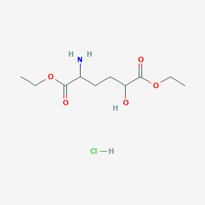 (2S,5R)-rel-2-Amino-5-hydroxy-hexanedioic acid diethyl ester hydrochloride