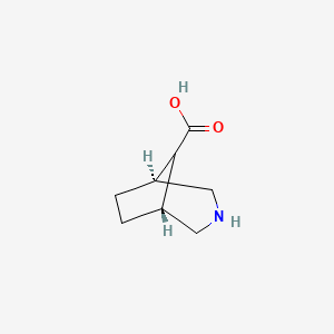 molecular formula C8H13NO2 B12281763 (1R,5S,8R)-3-azabicyclo[3.2.1]octane-8-carboxylic acid 