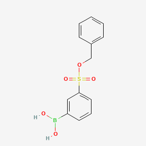 molecular formula C13H13BO5S B12281782 3-(Benzyloxysulfonyl)benzeneboronicacid 