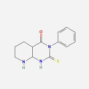 molecular formula C13H15N3OS B12281791 Pyrido[2,3-d]pyrimidin-4(1H)-one, 2,3-dihydro-3-phenyl-2-thioxo- 