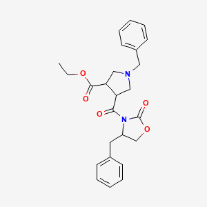 Ethyl (3S,4S)-1-Benzyl-4-[(S)-4-benzyl-2-oxooxazolidine-3-carbonyl]pyrrolidine-3-carboxylate