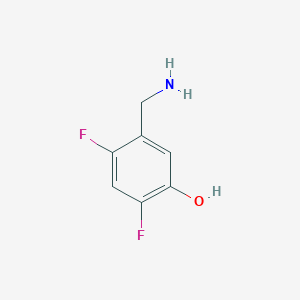 molecular formula C7H7F2NO B12281876 5-(Aminomethyl)-2,4-difluorophenol CAS No. 71288-97-6