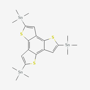 molecular formula C21H30S3Sn3 B12281883 2,5,8-Tris(trimethylstannyl)benzo[1,2-b 