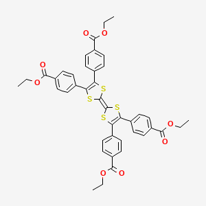 molecular formula C42H36O8S4 B12281895 Tetraethyl 4,4',4'',4'''-[[2,2'-Bi(1,3-dithiolylidene)]-4,4',5,5'-tetrayl]tetrabenzoate 