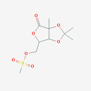 molecular formula C10H16O7S B12281905 (2,2,3a-Trimethyl-4-oxo-6,6a-dihydrofuro[3,4-d][1,3]dioxol-6-yl)methyl methanesulfonate 