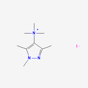 molecular formula C9H18IN3 B1228192 1,3,5-Trimethyl-4-trimethylammoniopyrazole iodide CAS No. 3627-28-9