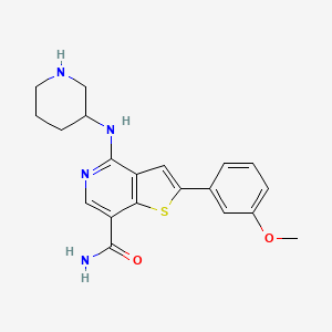 (S)-2-(3-methoxyphenyl)-4-(piperidin-3-ylamino)thieno[3,2-c]pyridine-7-carboxamide