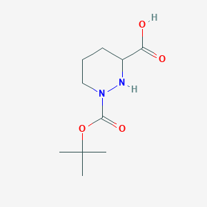 molecular formula C10H18N2O4 B12281923 (S)-1-(tert-Butoxycarbonyl)hexahydropyridazine-3-carboxylic acid 