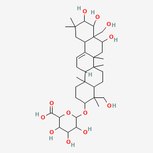 3,4,5-Trihydroxy-6-[[8,9,10-trihydroxy-4,8a-bis(hydroxymethyl)-4,6a,6b,11,11,14b-hexamethyl-1,2,3,4a,5,6,7,8,9,10,12,12a,14,14a-tetradecahydropicen-3-yl]oxy]oxane-2-carboxylic acid