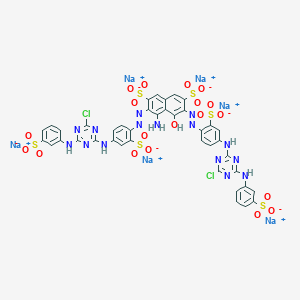 Hexasodium 4-amino-3,6-bis[[4-[[4-chloro-6-[(3-sulphonatophenyl)amino]-1,3,5-triazin-2-yl]amino]-2-sulphonatophenyl]azo]-5-hydroxynaphthalene-2,7-disulphonate