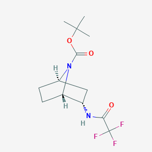 molecular formula C13H19F3N2O3 B12281996 Tert-butyl 2-(2,2,2-trifluoroacetamido)-7-azabicyclo[2.2.1]heptane-7-carboxylate 