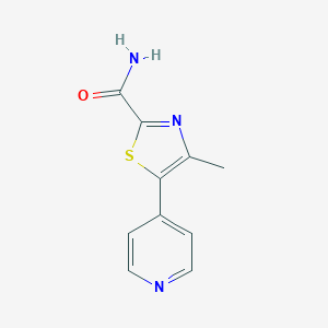 molecular formula C10H9N3OS B012282 4-Methyl-5-(4-pyridinyl)thiazole-2-carboxamide CAS No. 106853-15-0