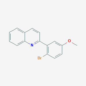 molecular formula C16H12BrNO B12282048 2-(2-Bromo-5-methoxyphenyl)quinoline 